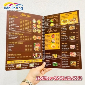 xưởng in menu giá rẻ tại Hà Nội